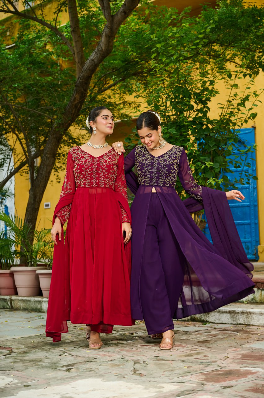 Premium Faux Blooming Kurta With Pant Set