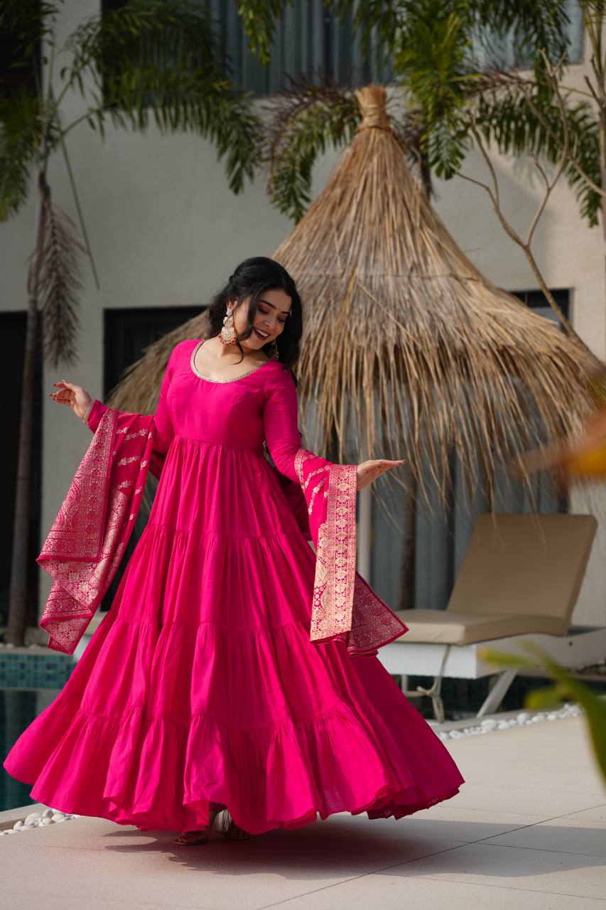 New Designer Premium Anarkali Suit Set