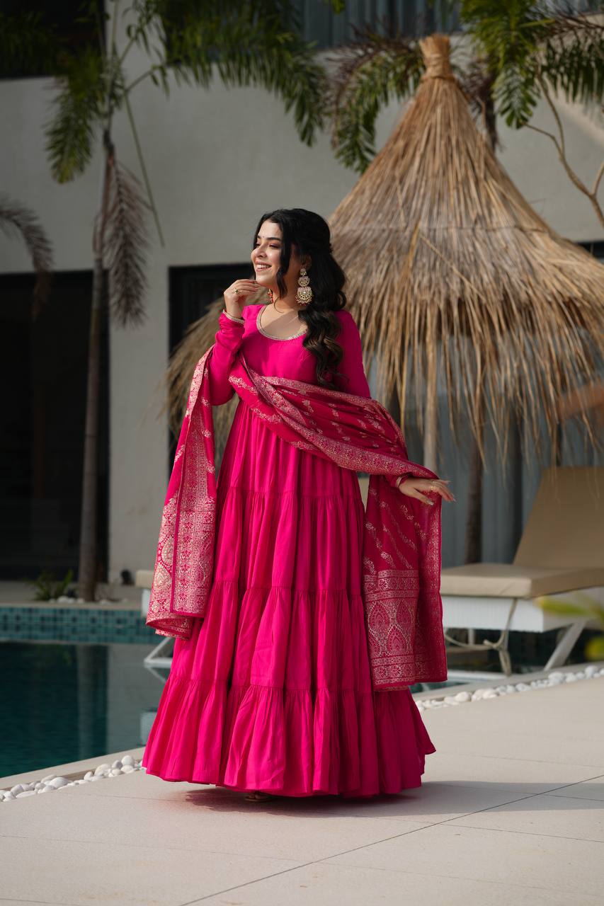 New Designer Premium Anarkali Suit Set