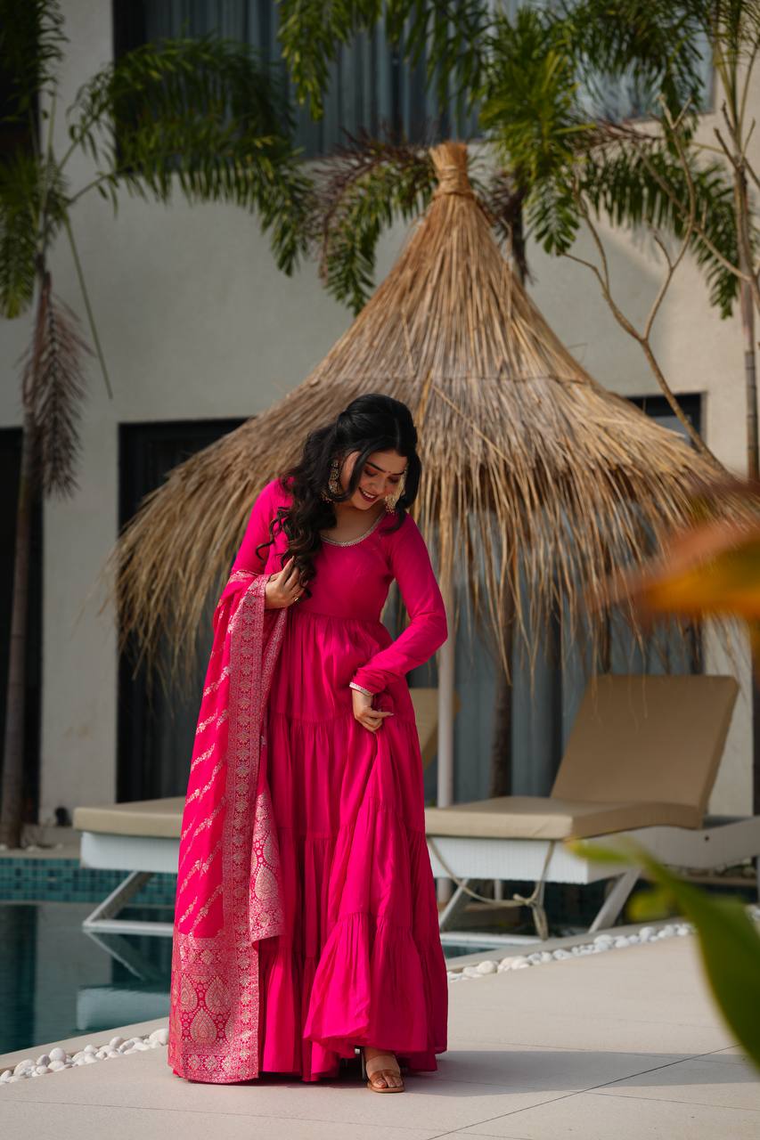 New Designer Premium Anarkali Suit Set