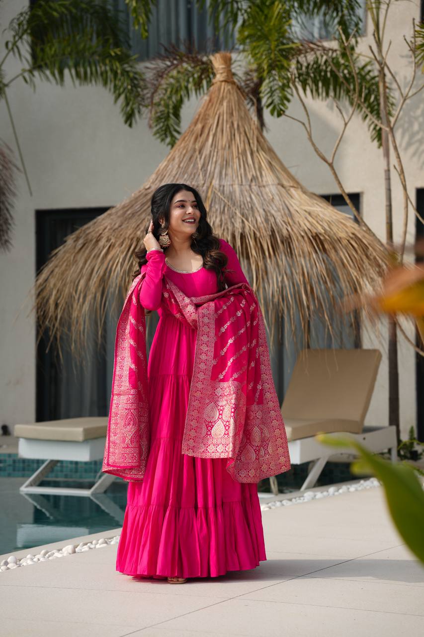 New Designer Premium Anarkali Suit Set