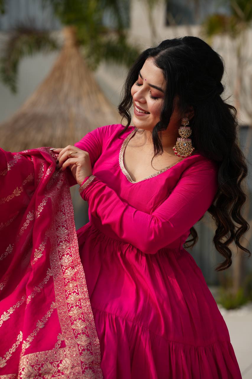 New Designer Premium Anarkali Suit Set