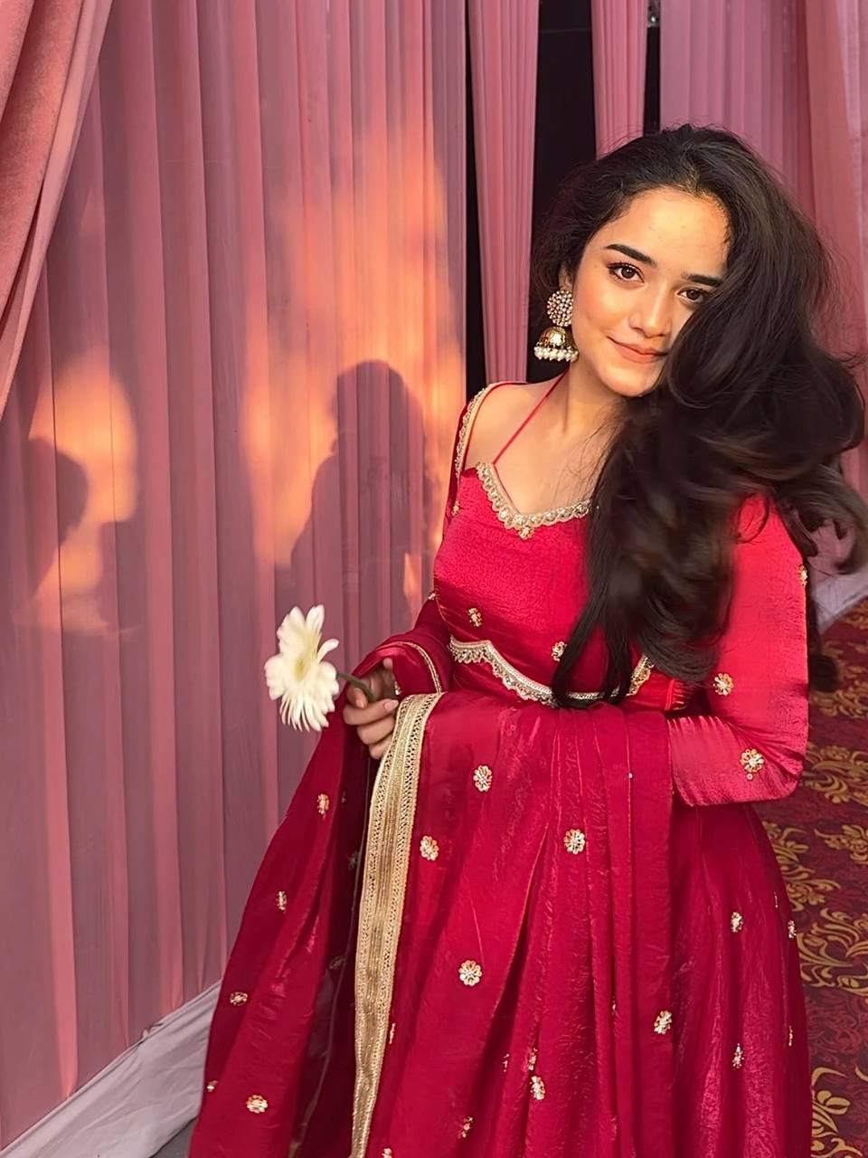 Vijodhya Red Premium Designer Anarkali Suit