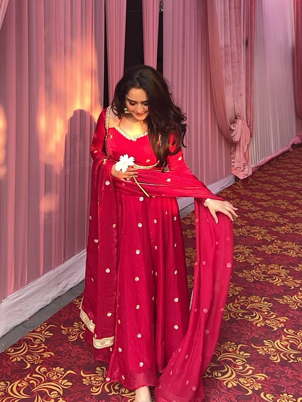 Vijodhya Red Premium Designer Anarkali Suit