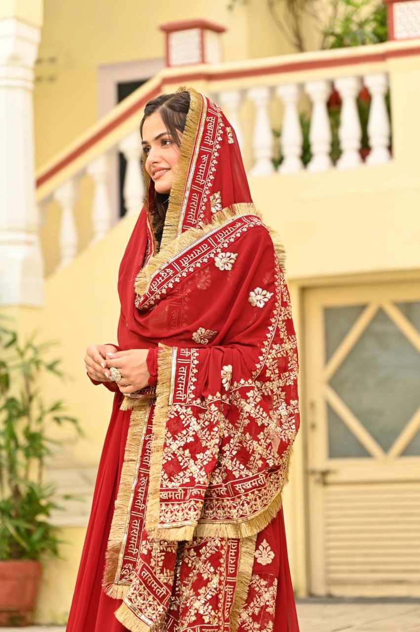 Premium Quality Faux Blooming Embroidered Anarkali Set