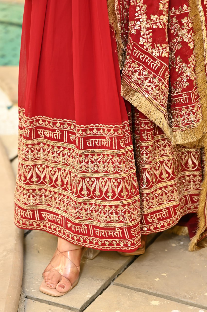 Premium Quality Faux Blooming Embroidered Anarkali Set