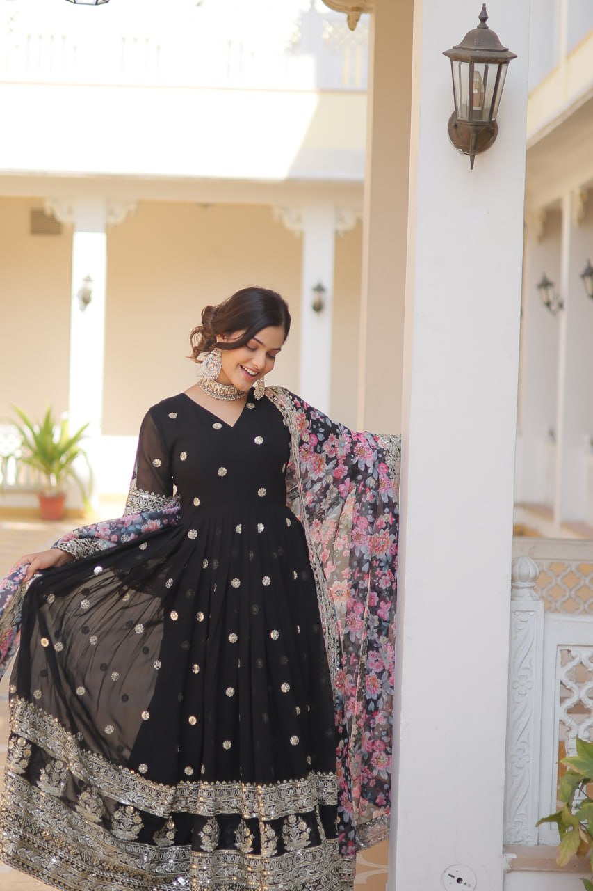 Kavita's Black Designer Gown