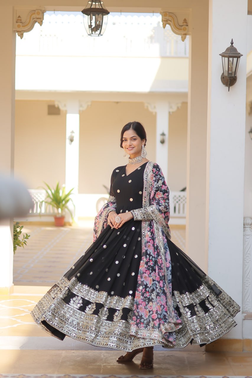 Kavita's Black Designer Gown