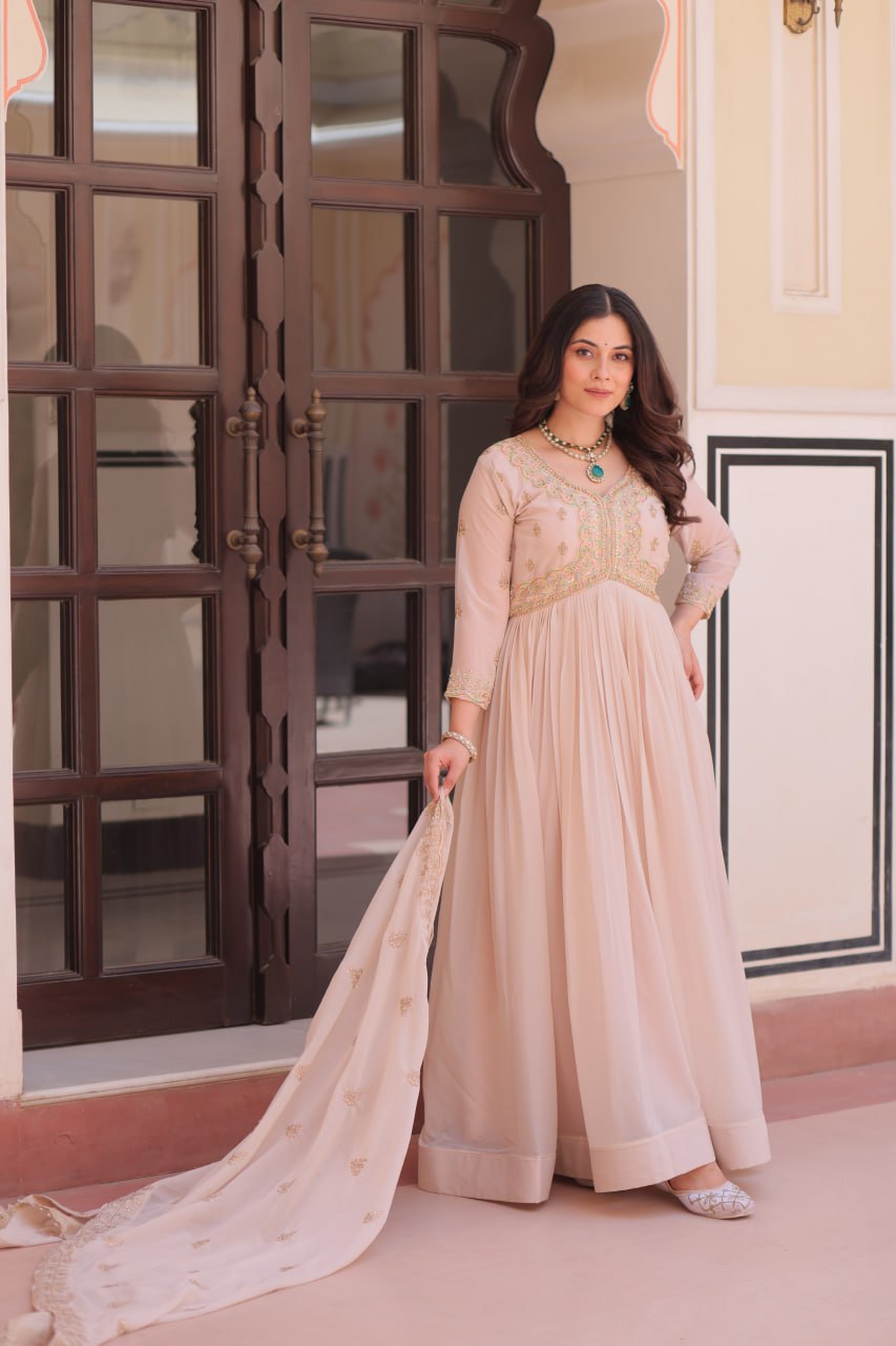 Premium Designer Gown with Dupatta