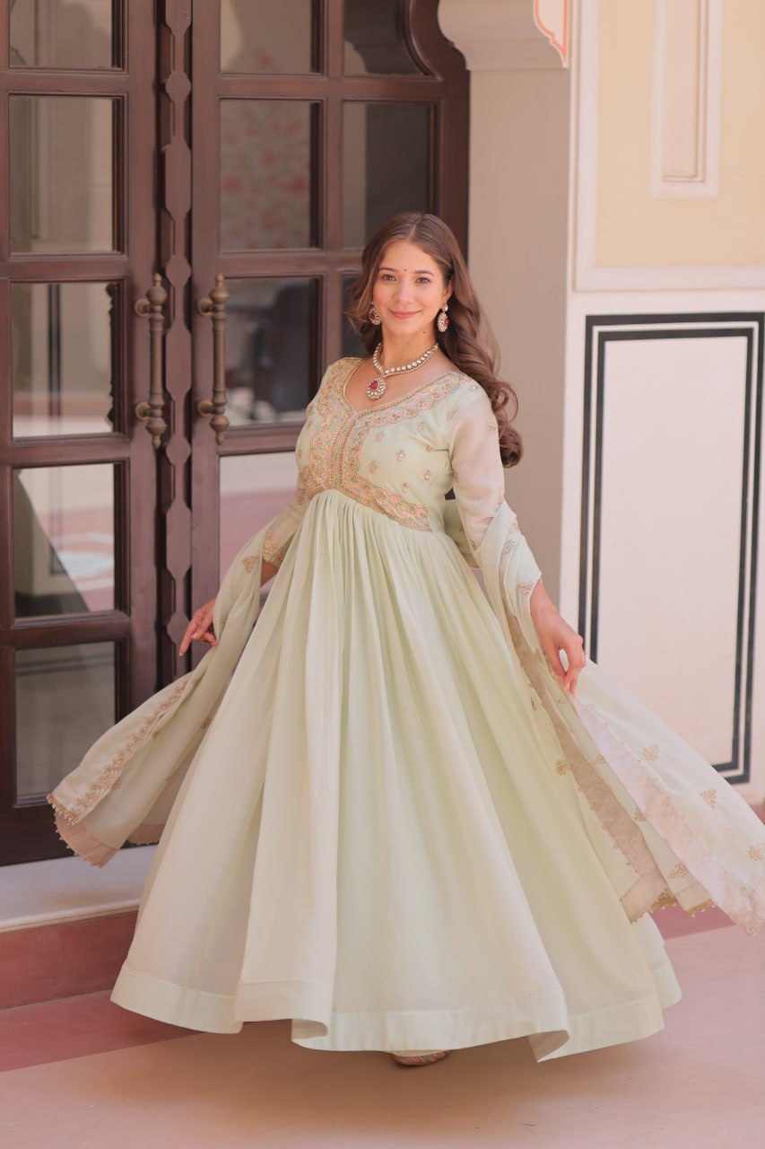 Premium Designer Gown with Dupatta