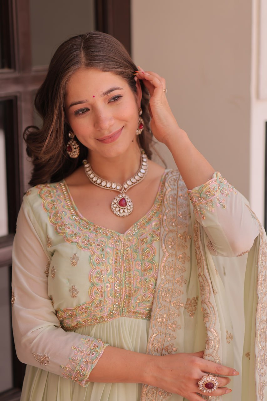 Premium Designer Gown with Dupatta