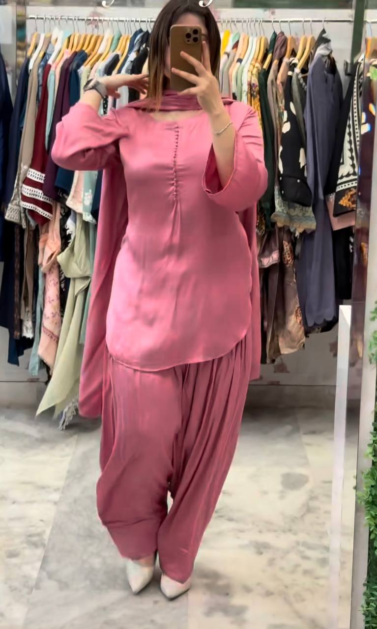 New Designer Partylook Premium Farshi Salwar Suit Set