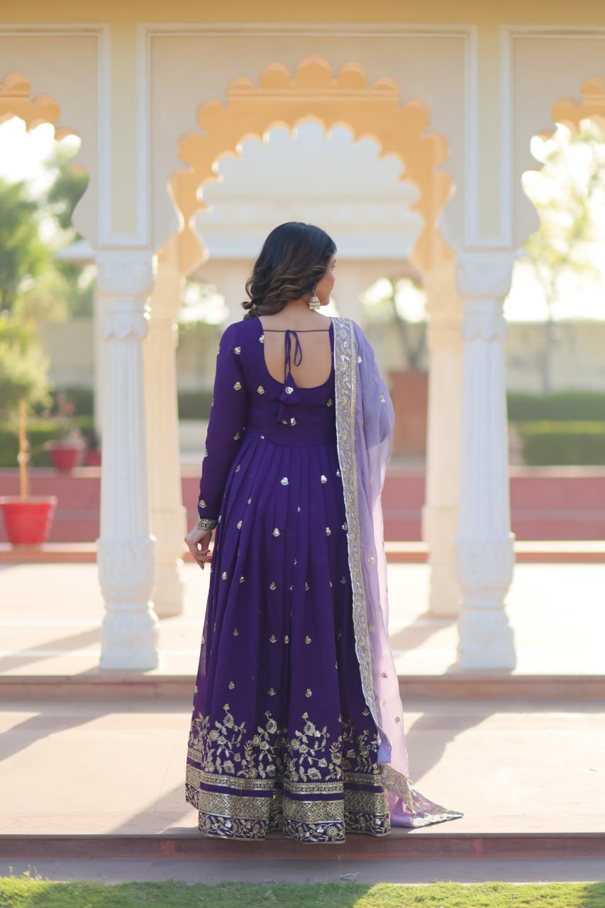 Premioum Designer Star Georgette Anarkali Set With Dupatta
