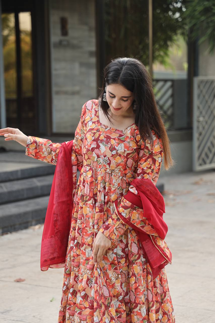 New Designer Premium Anarkali Set