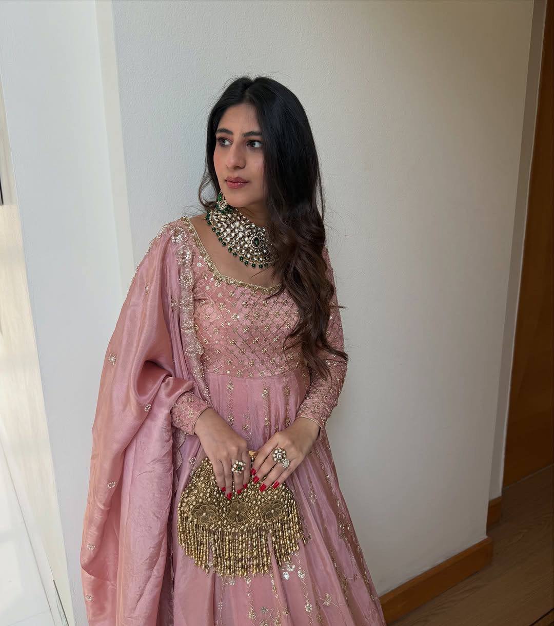 Premium Designer Gown with Lehenga & Dupatta Set