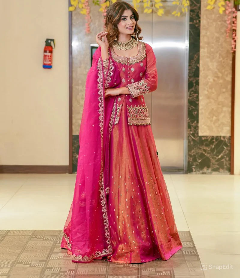 Luxurious New Premium Kurta With Lahenga Set