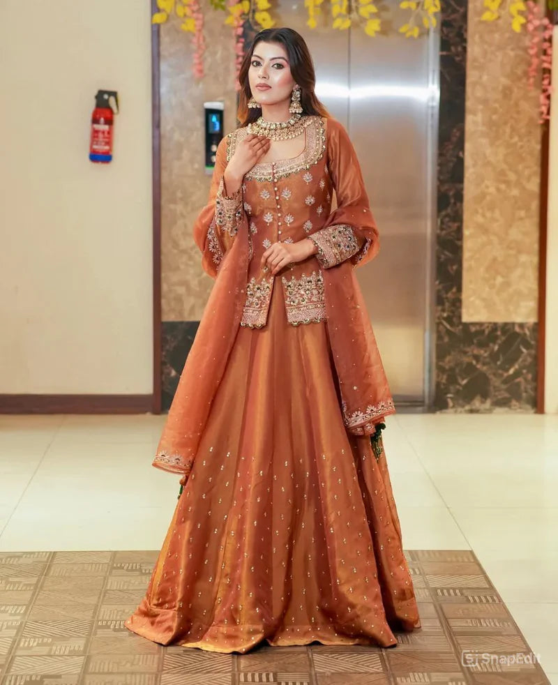 Luxurious New Premium Kurta With Lahenga Set