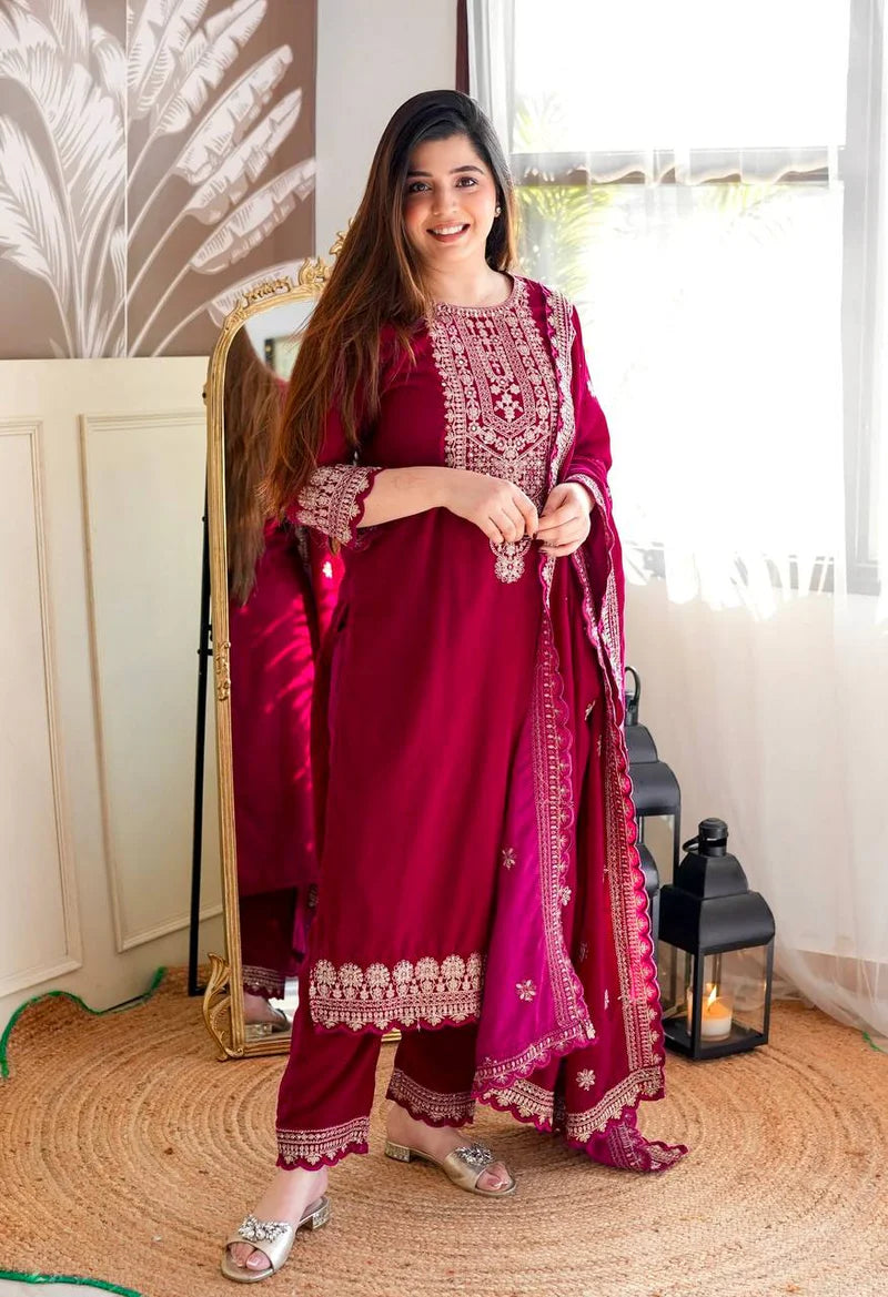 Winter Special Velvet Ethnic Set