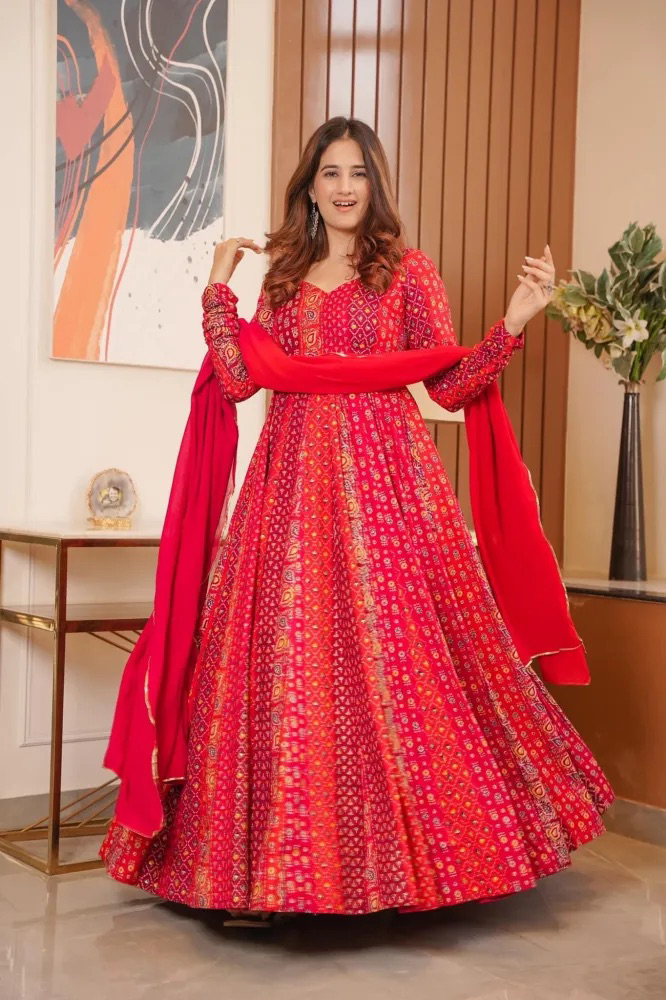 Phenomenal Red Anarkali Set