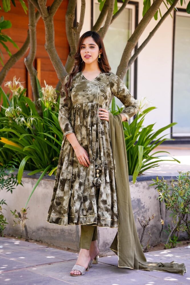 Beautiful Green Anarkali