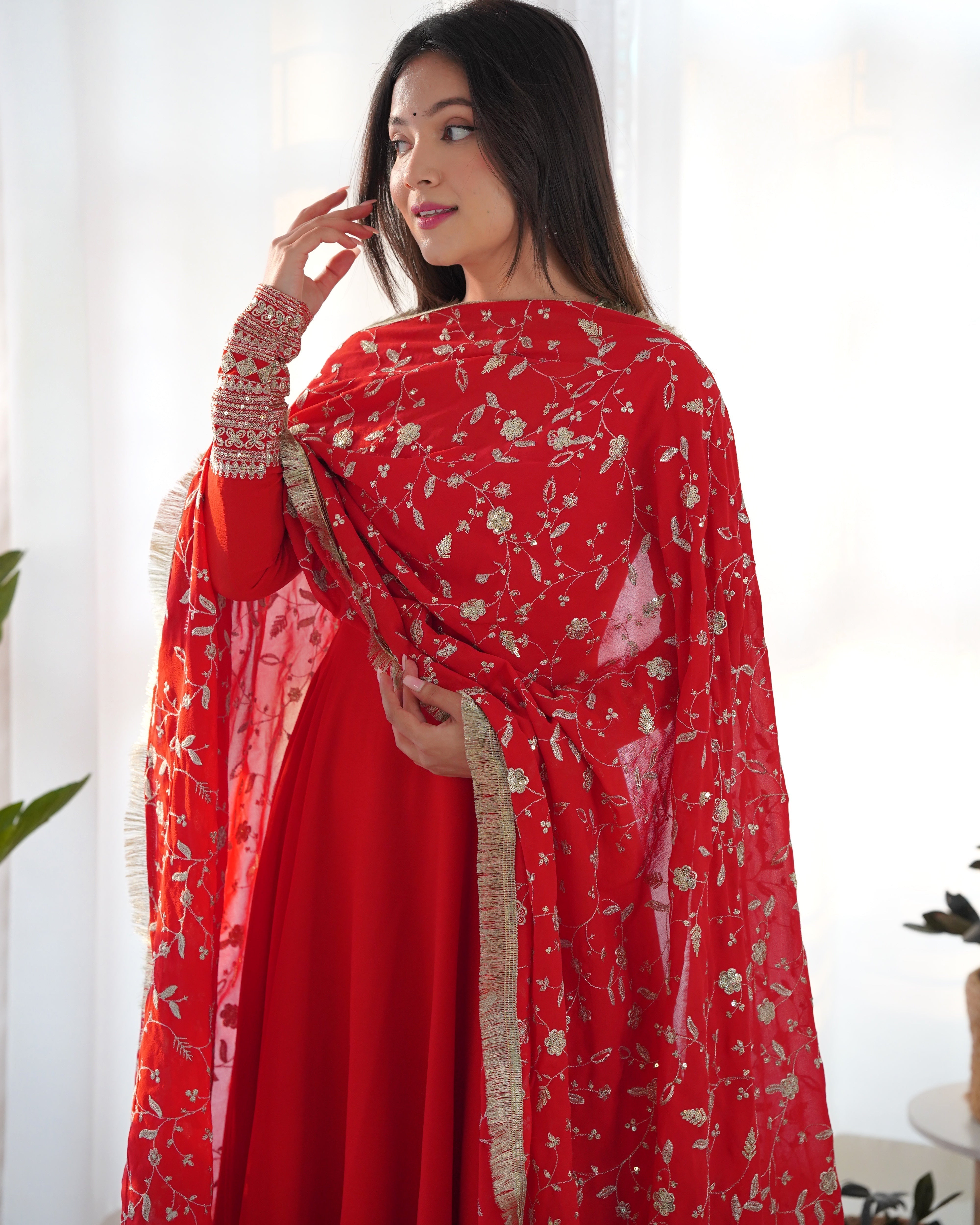 SHARON ANARKALI DUPATTA SET