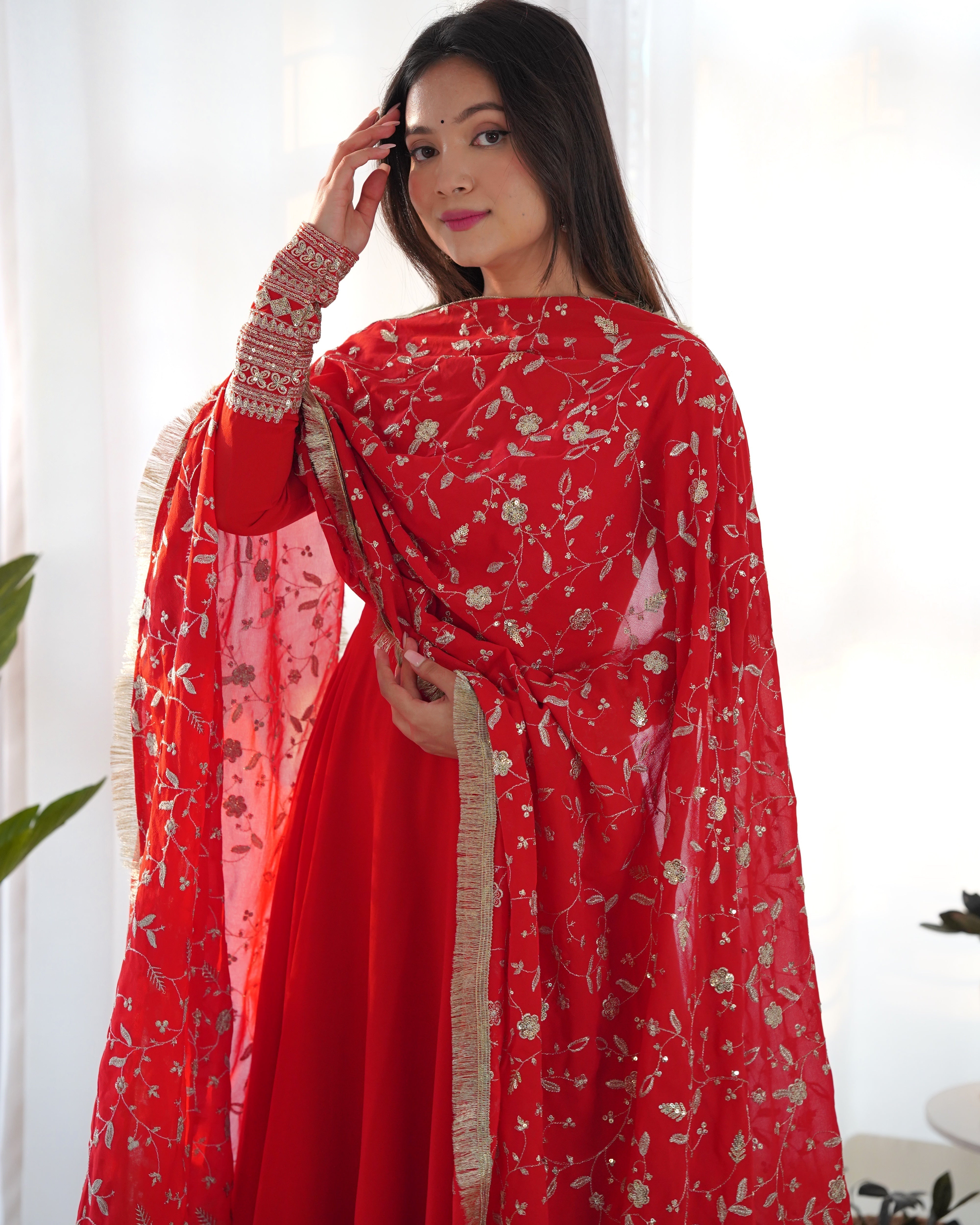 SHARON ANARKALI DUPATTA SET