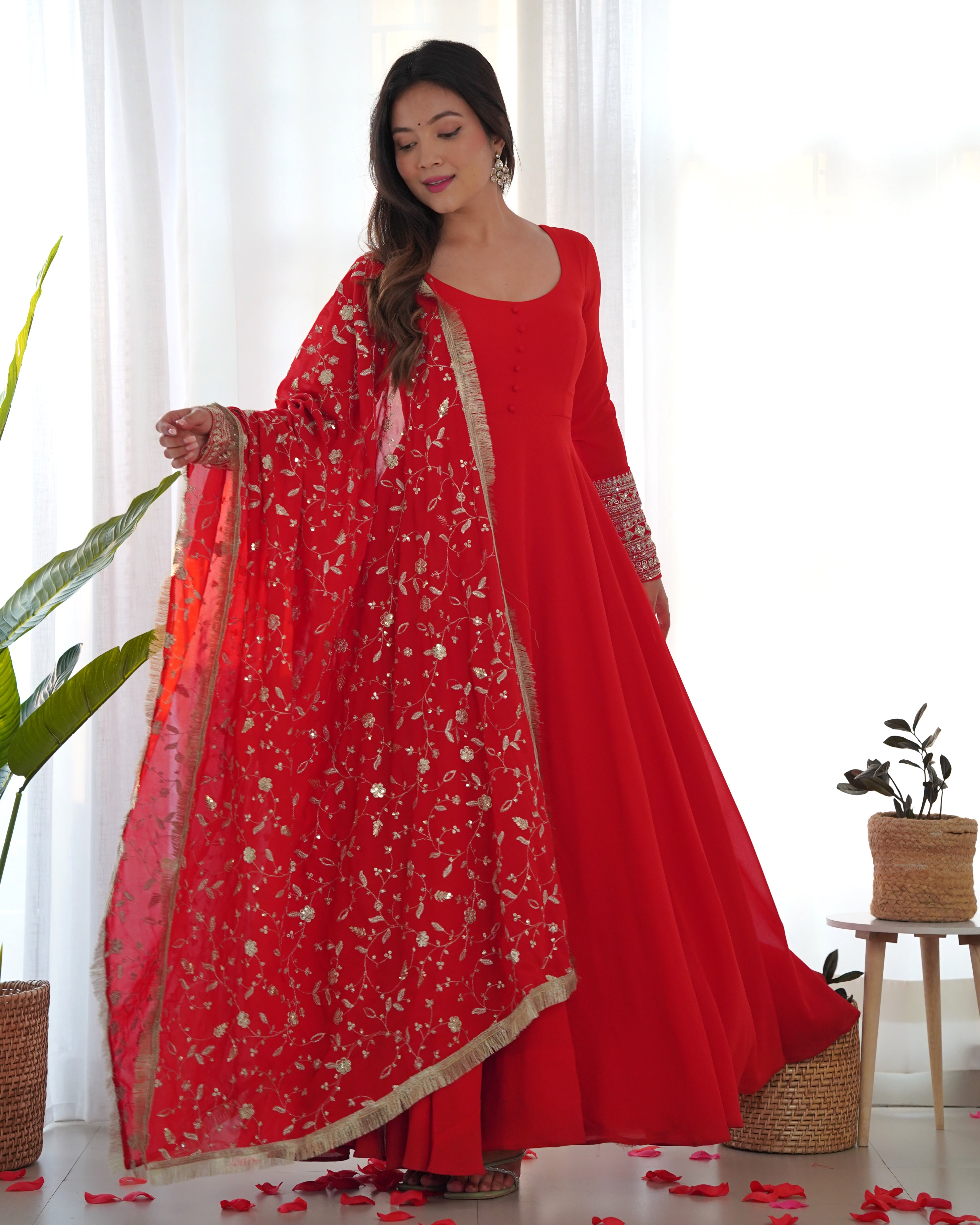 SHARON ANARKALI DUPATTA SET