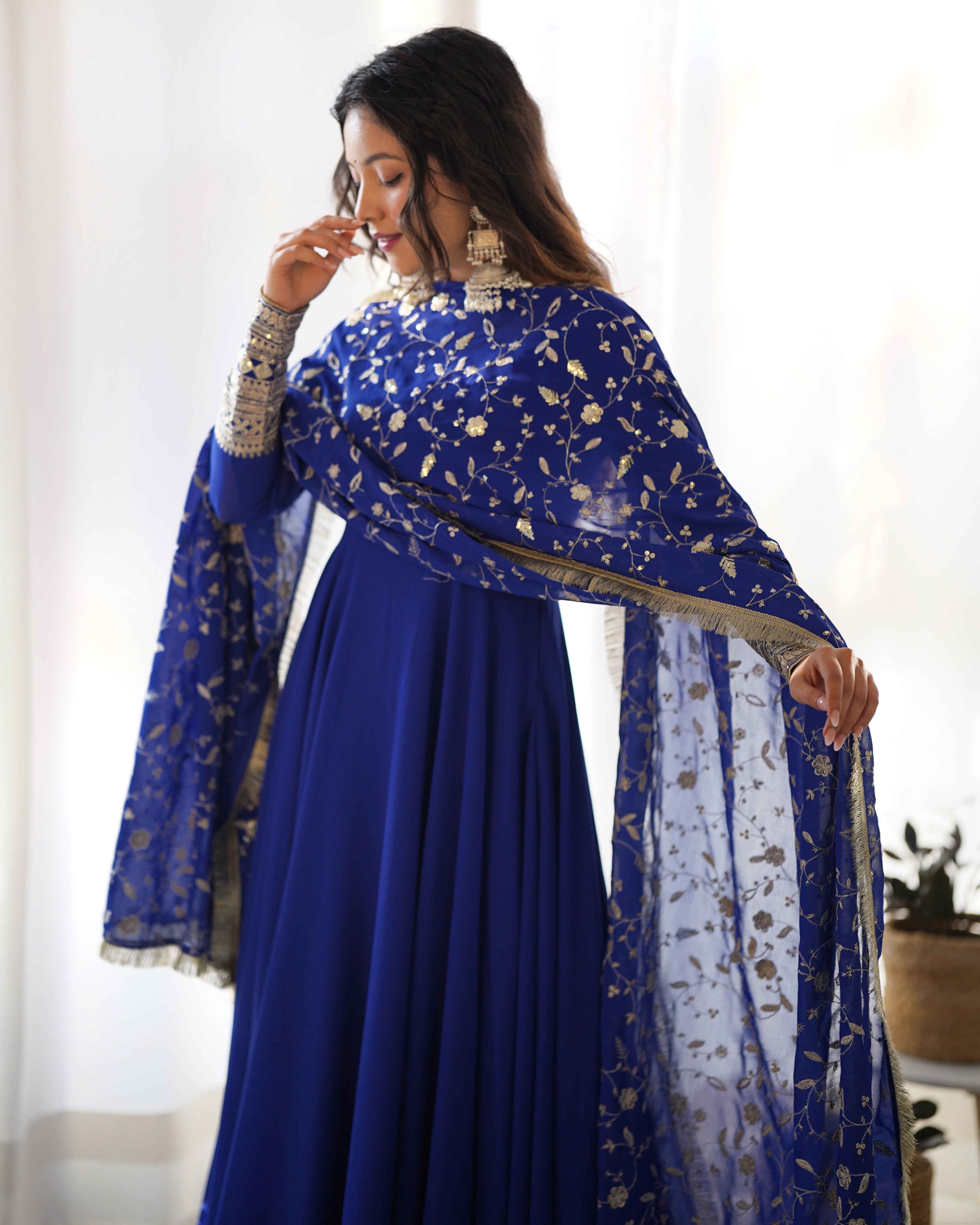 Blissful Blue Anarkali Set