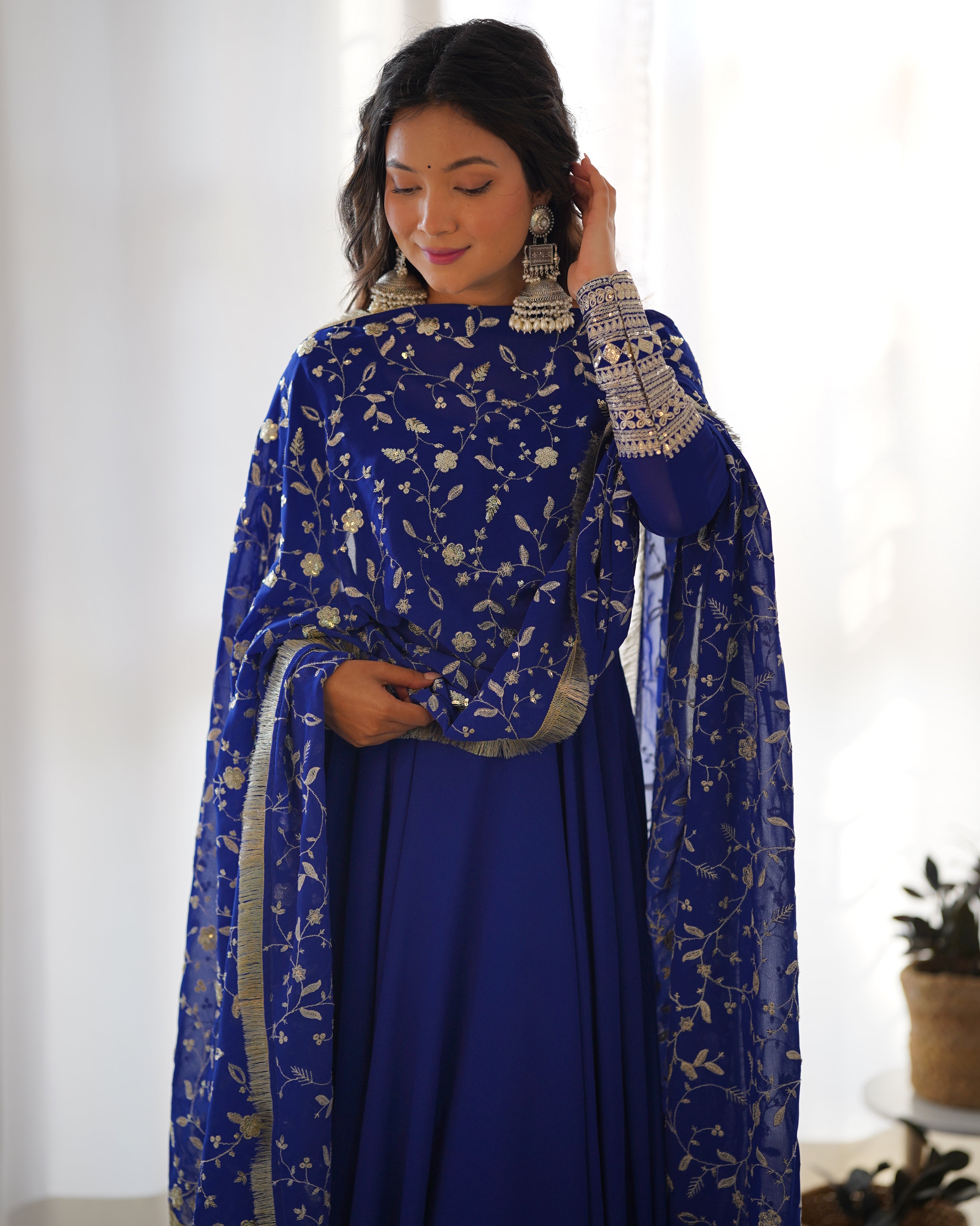 Blissful Blue Anarkali Set