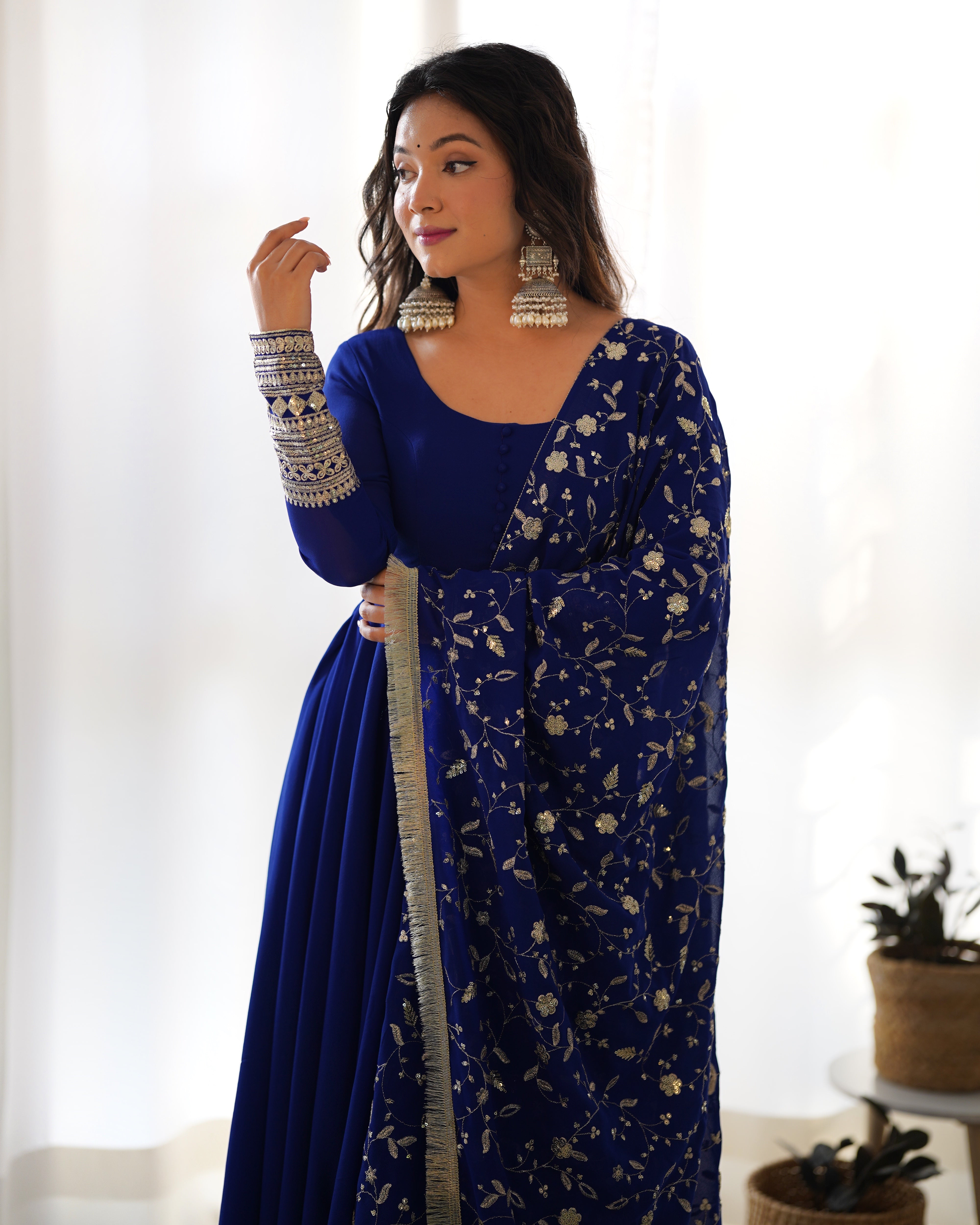 Blissful Blue Anarkali Set