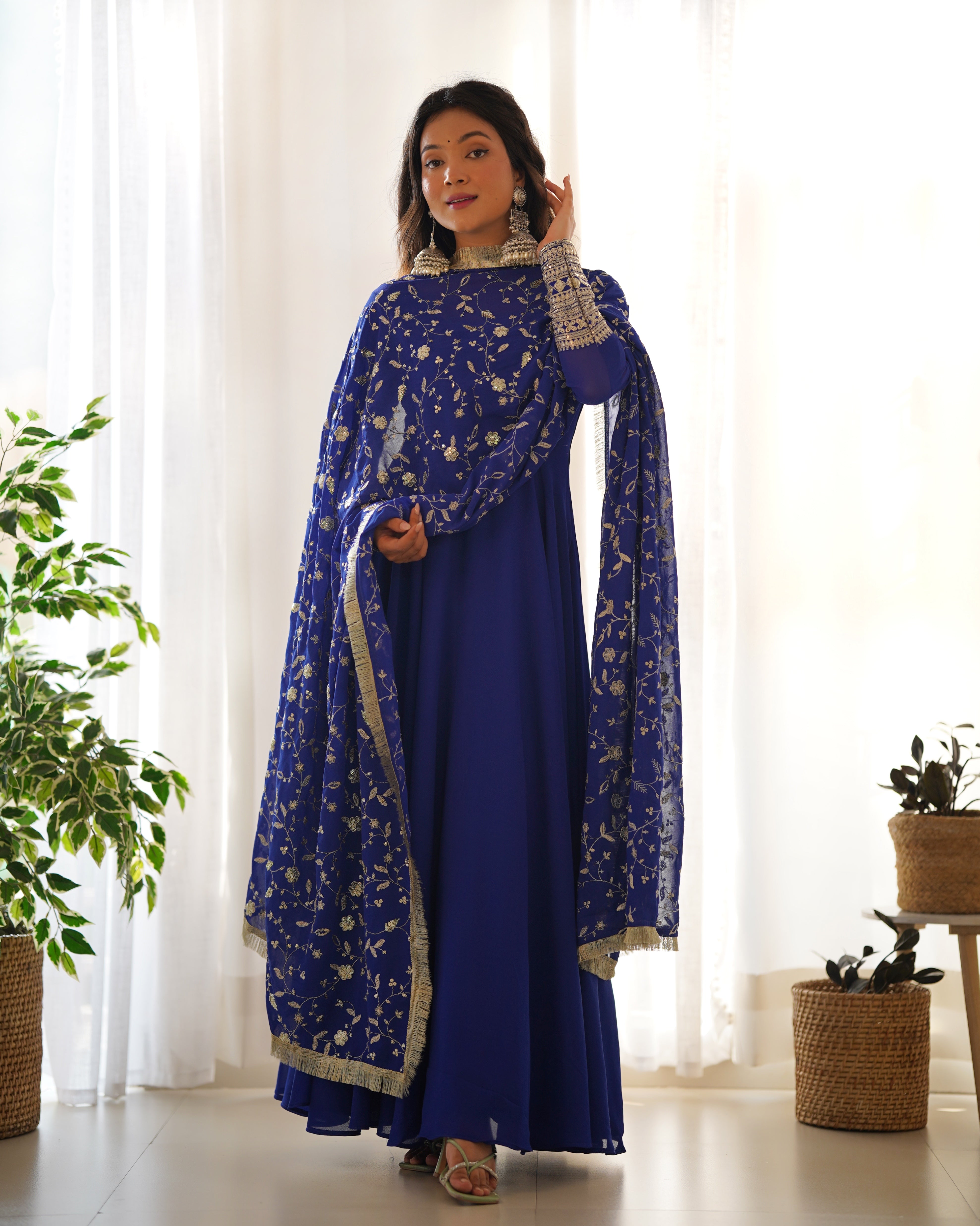 Blissful Blue Anarkali Set