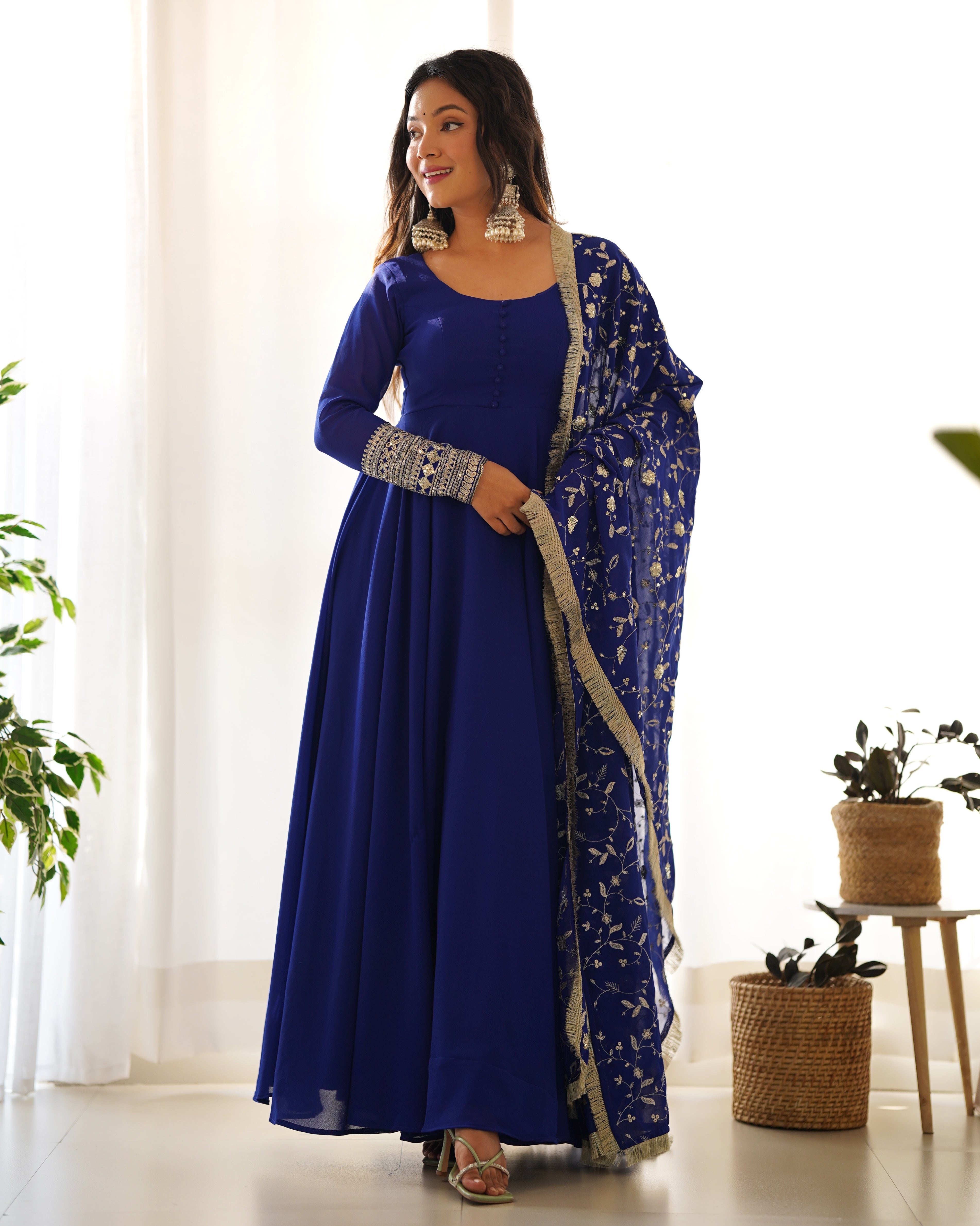 Blissful Blue Anarkali Set