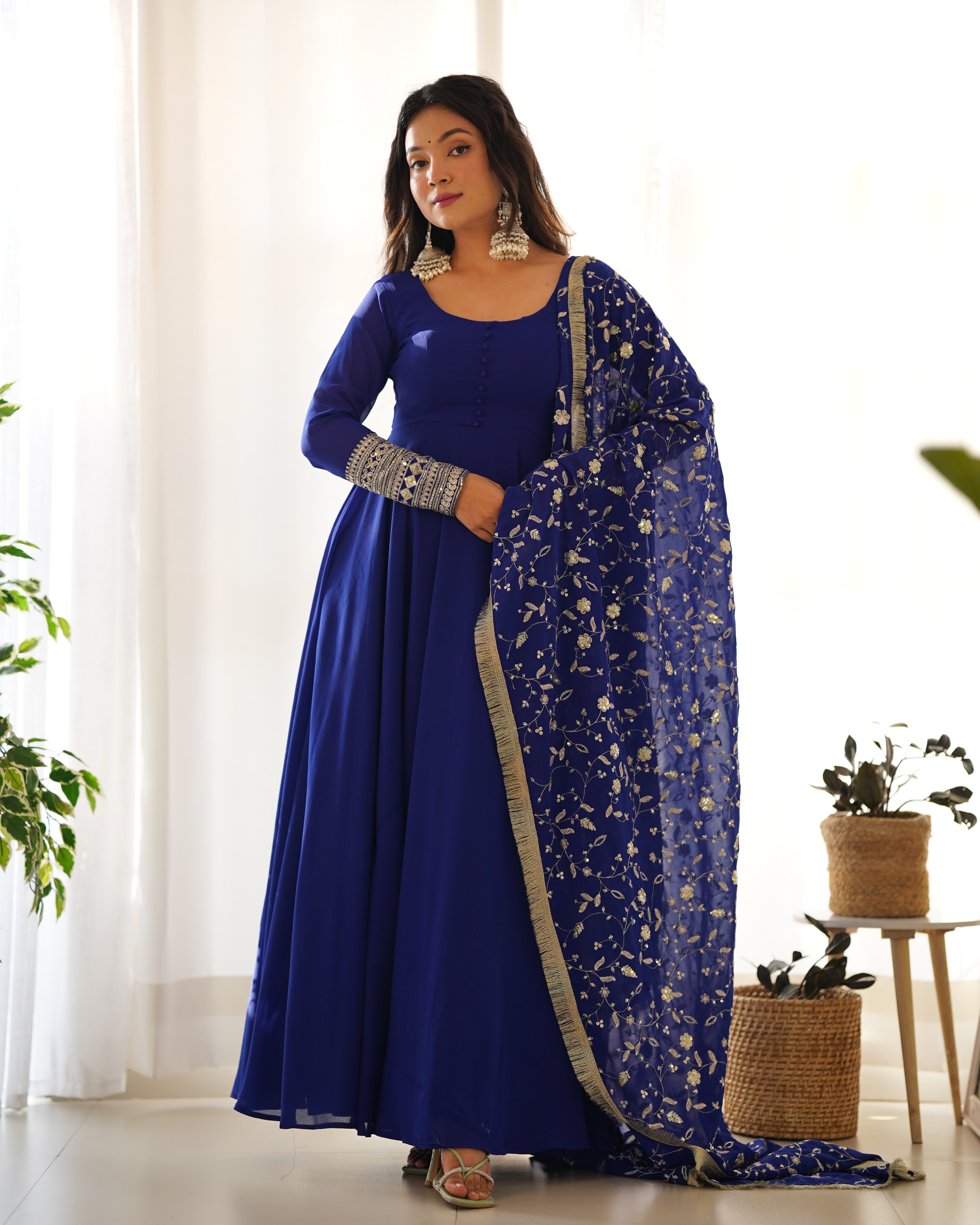 Blissful Blue Anarkali Set