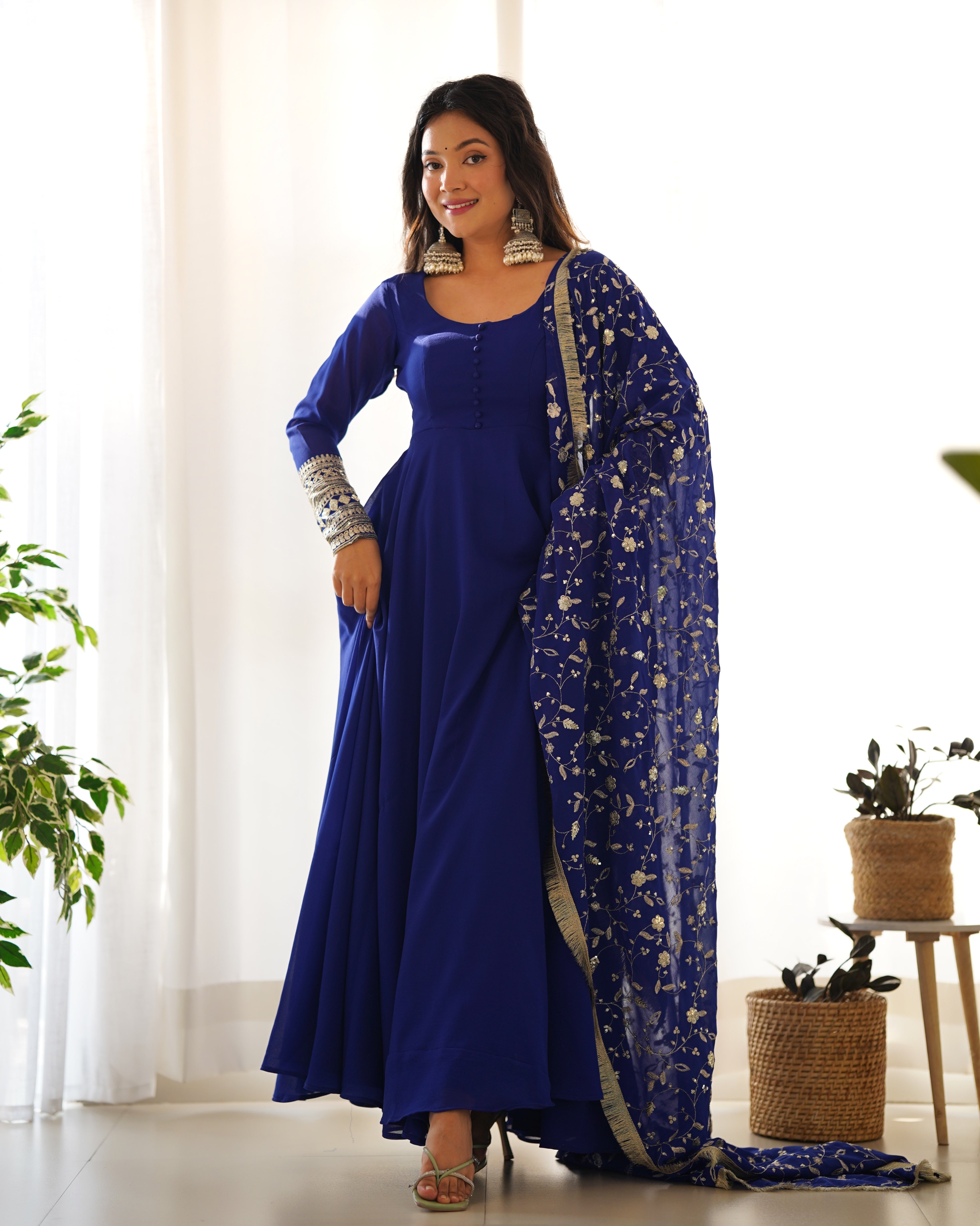 Blissful Blue Anarkali Set