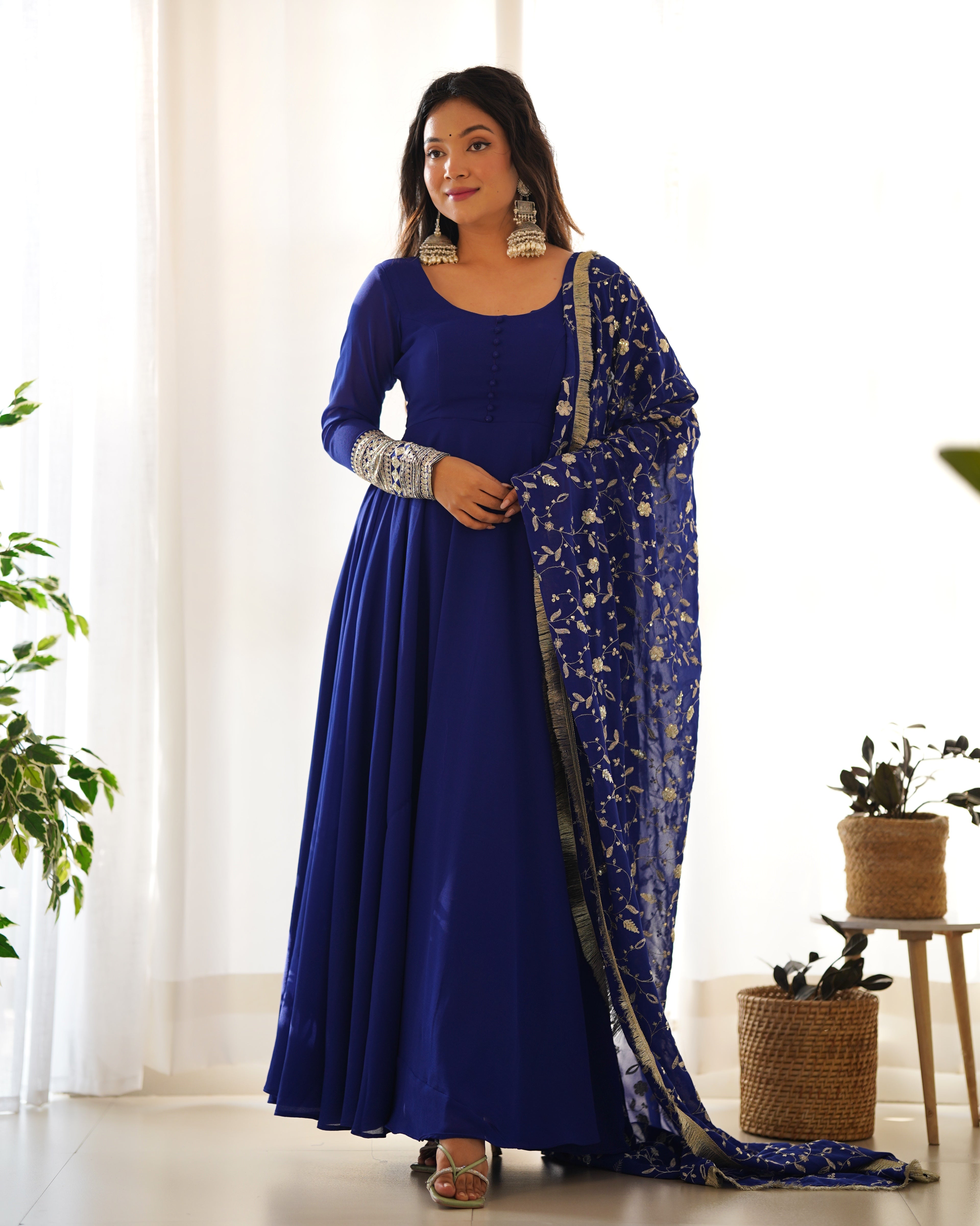 Blissful Blue Anarkali Set