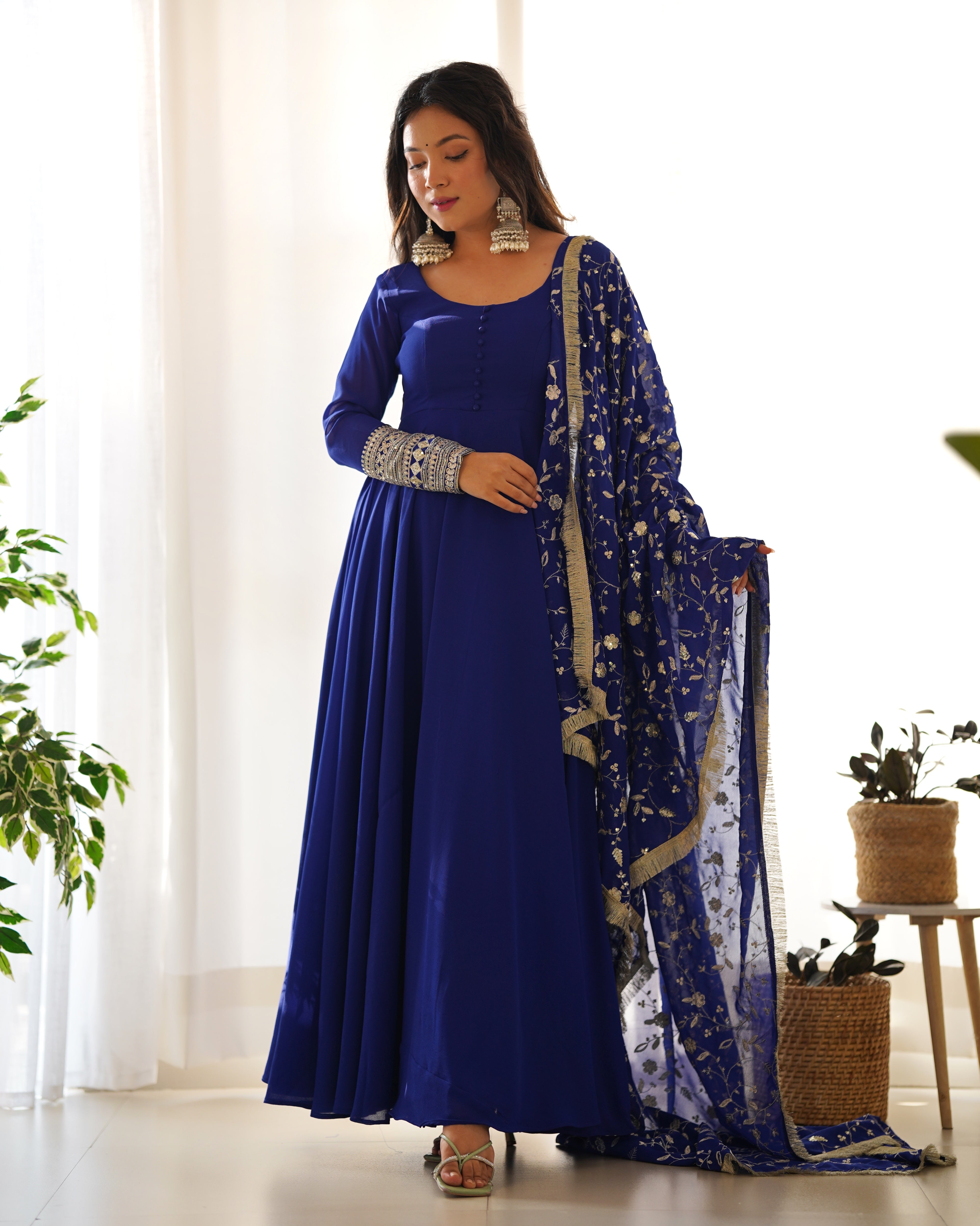 Blissful Blue Anarkali Set