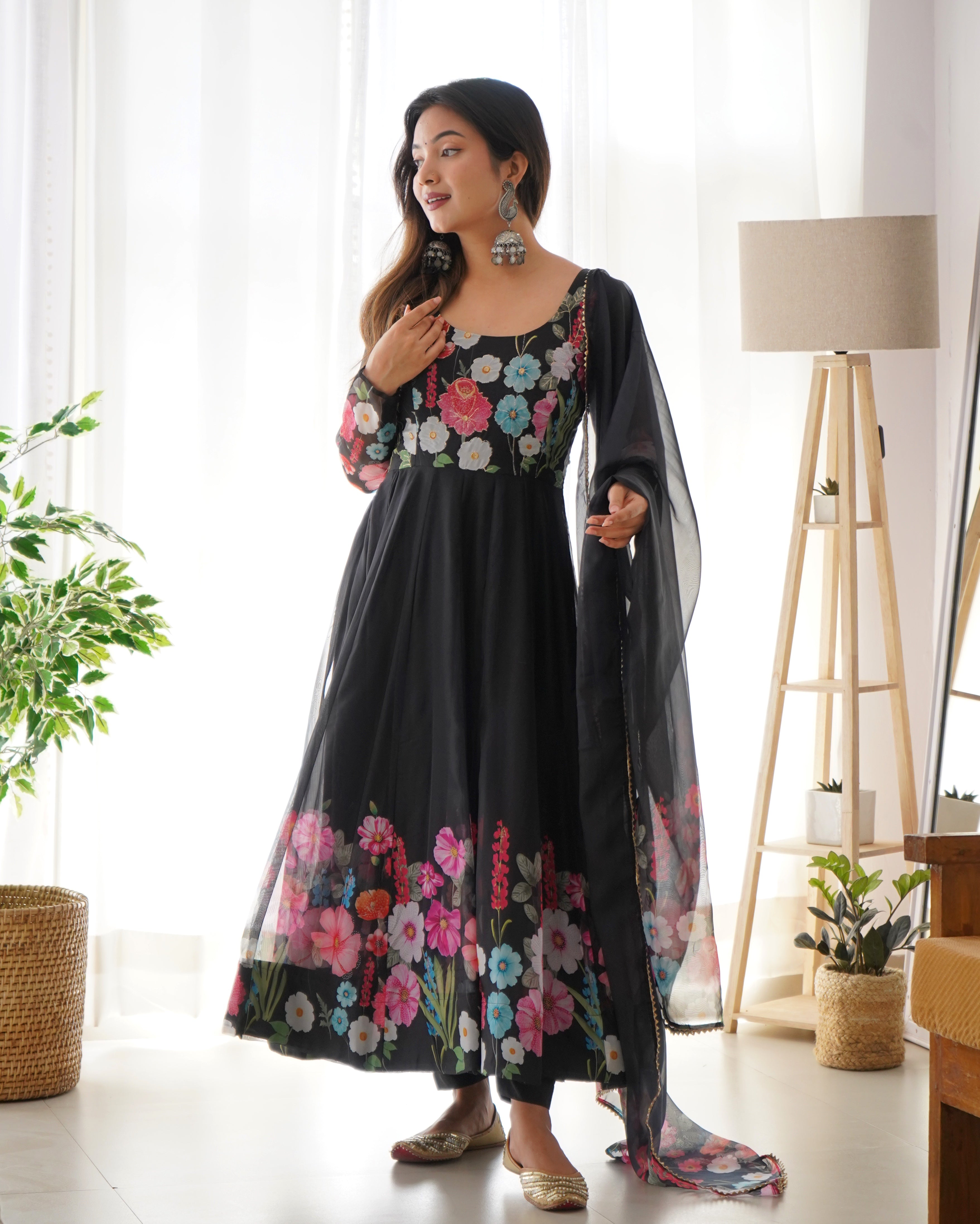 Nemesis Black Anarkali Suit