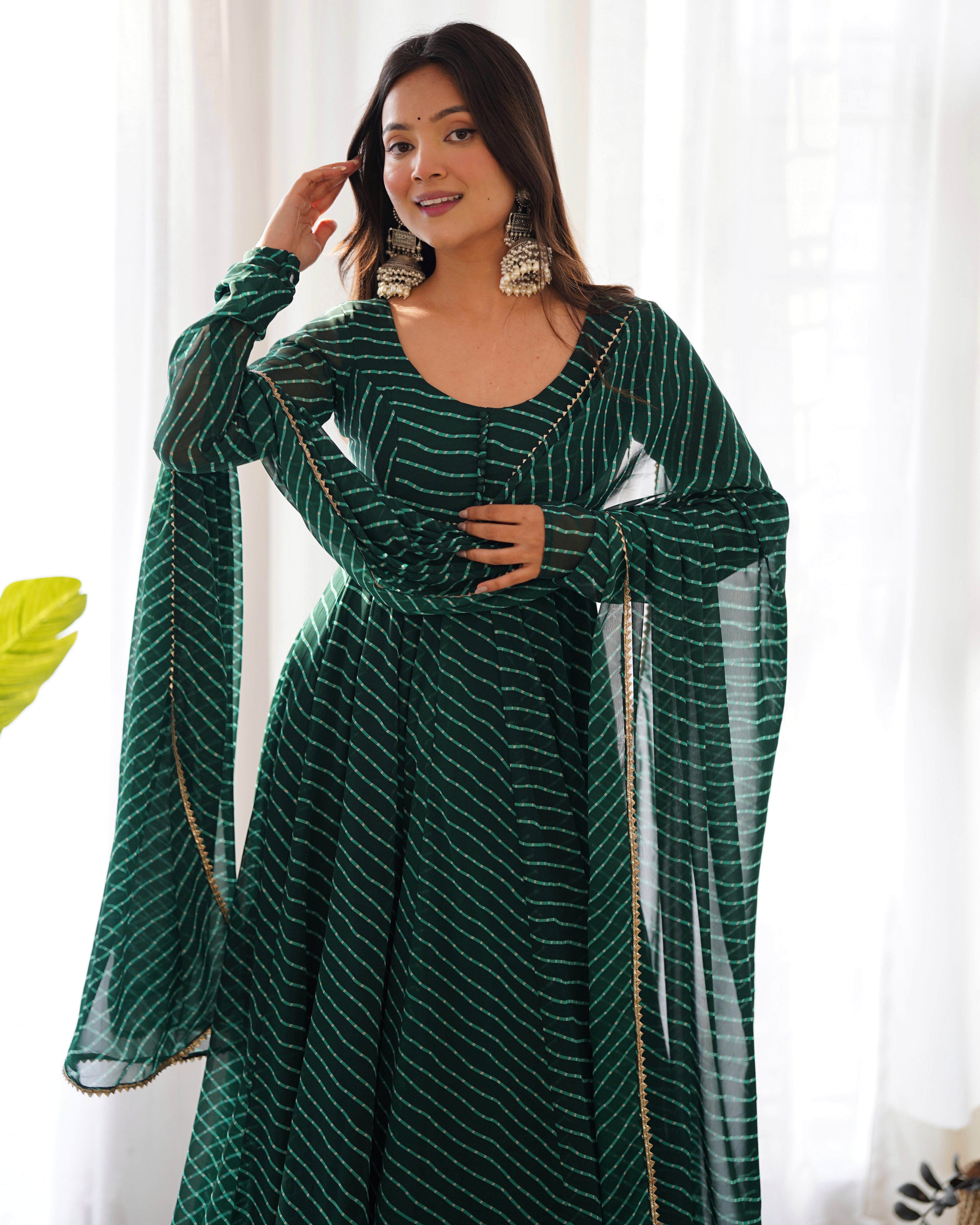 Bucolic Green Anarkali Set