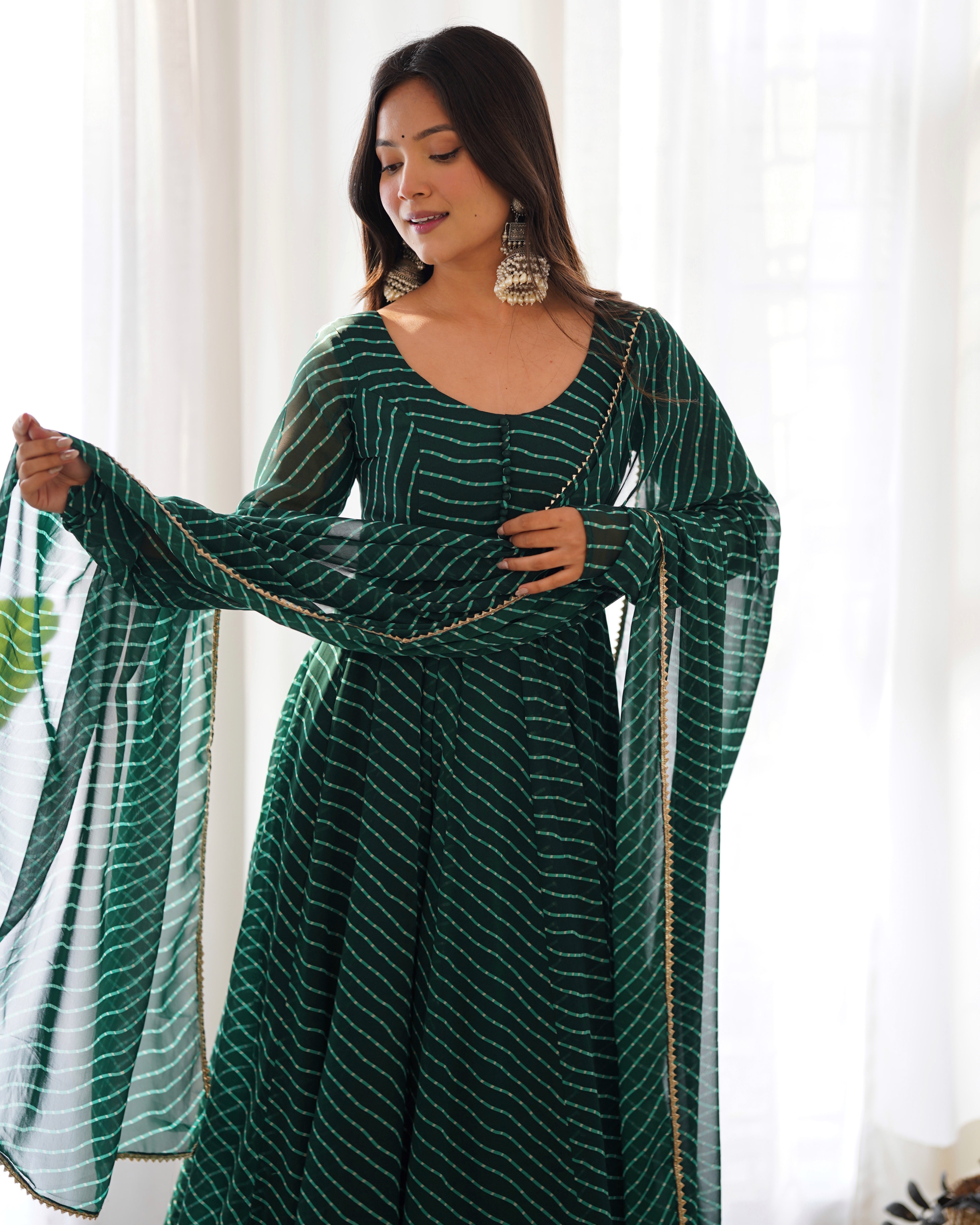 Bucolic Green Anarkali Set