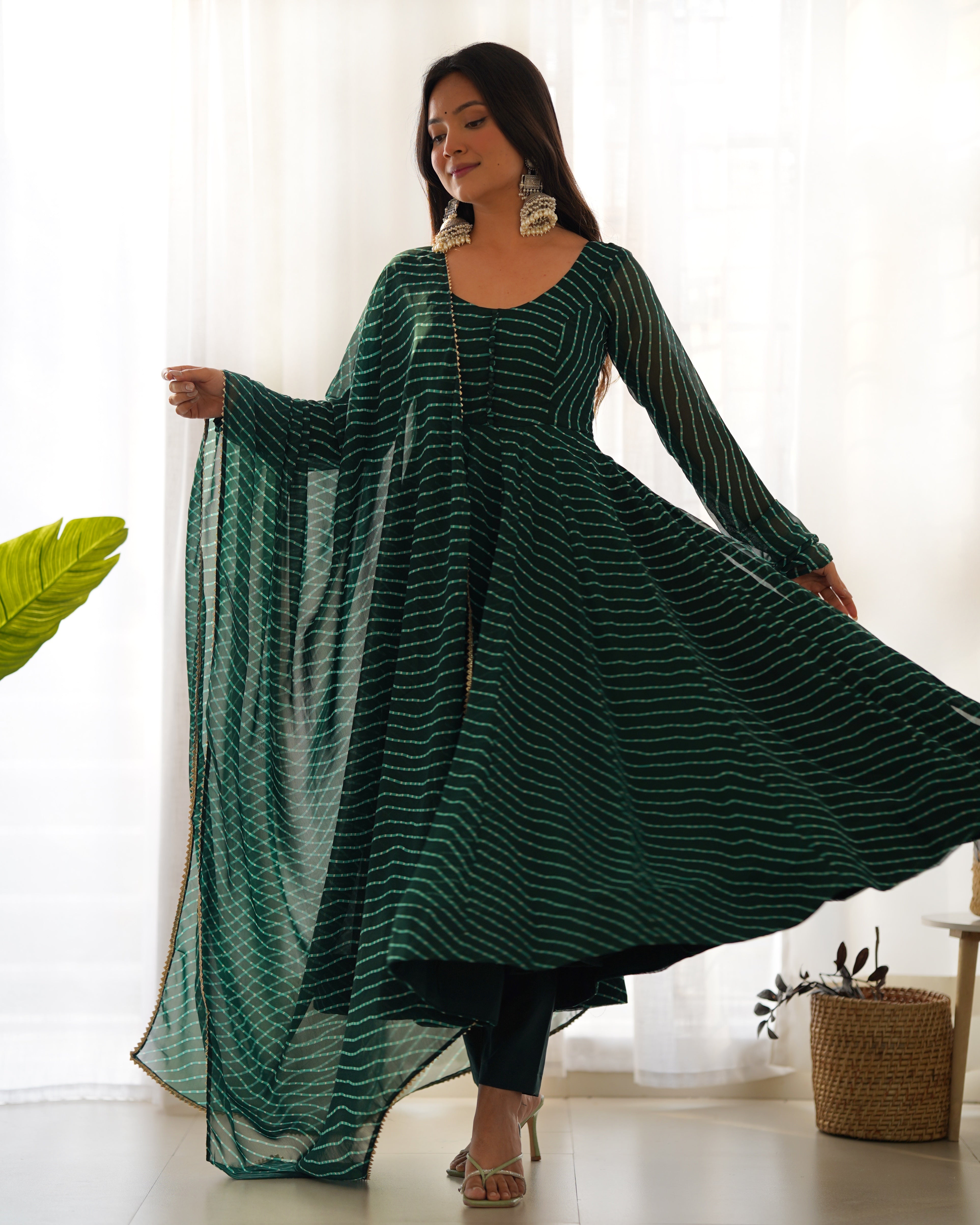 Bucolic Green Anarkali Set