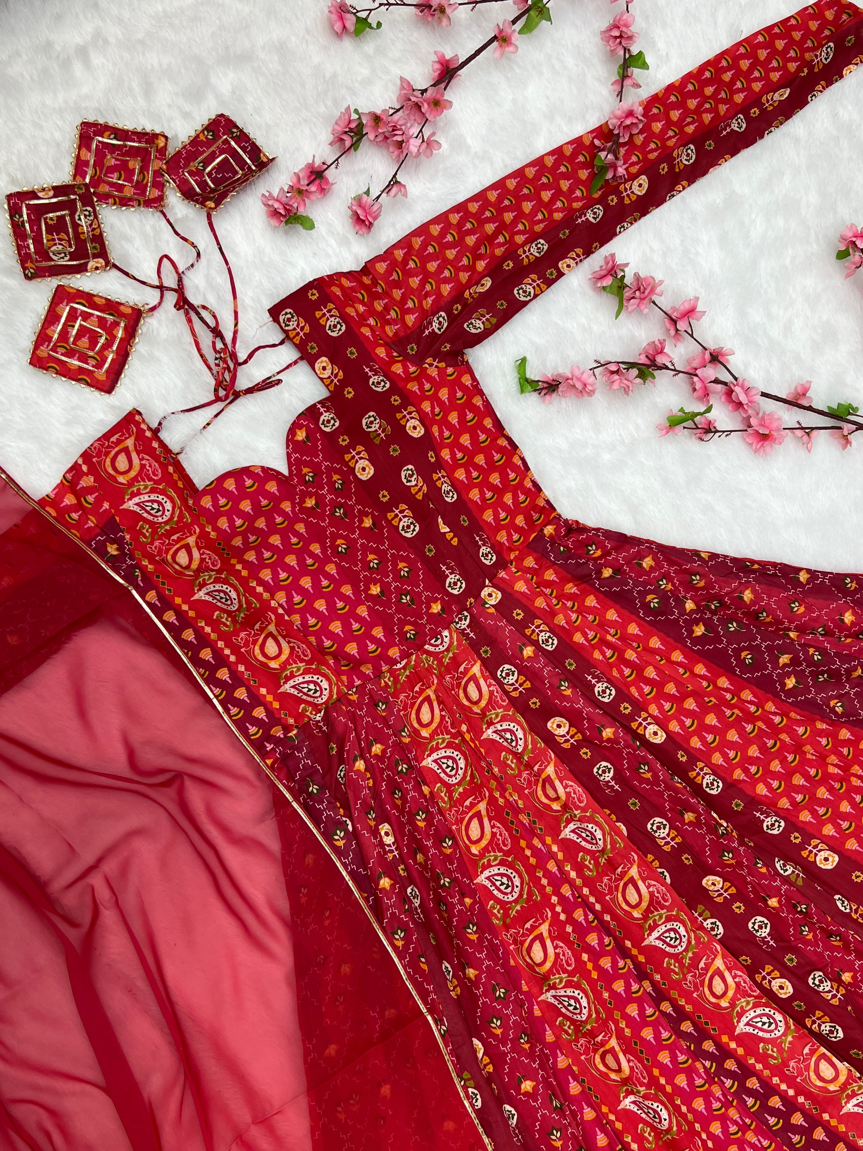 Phenomenal Red Anarkali Set