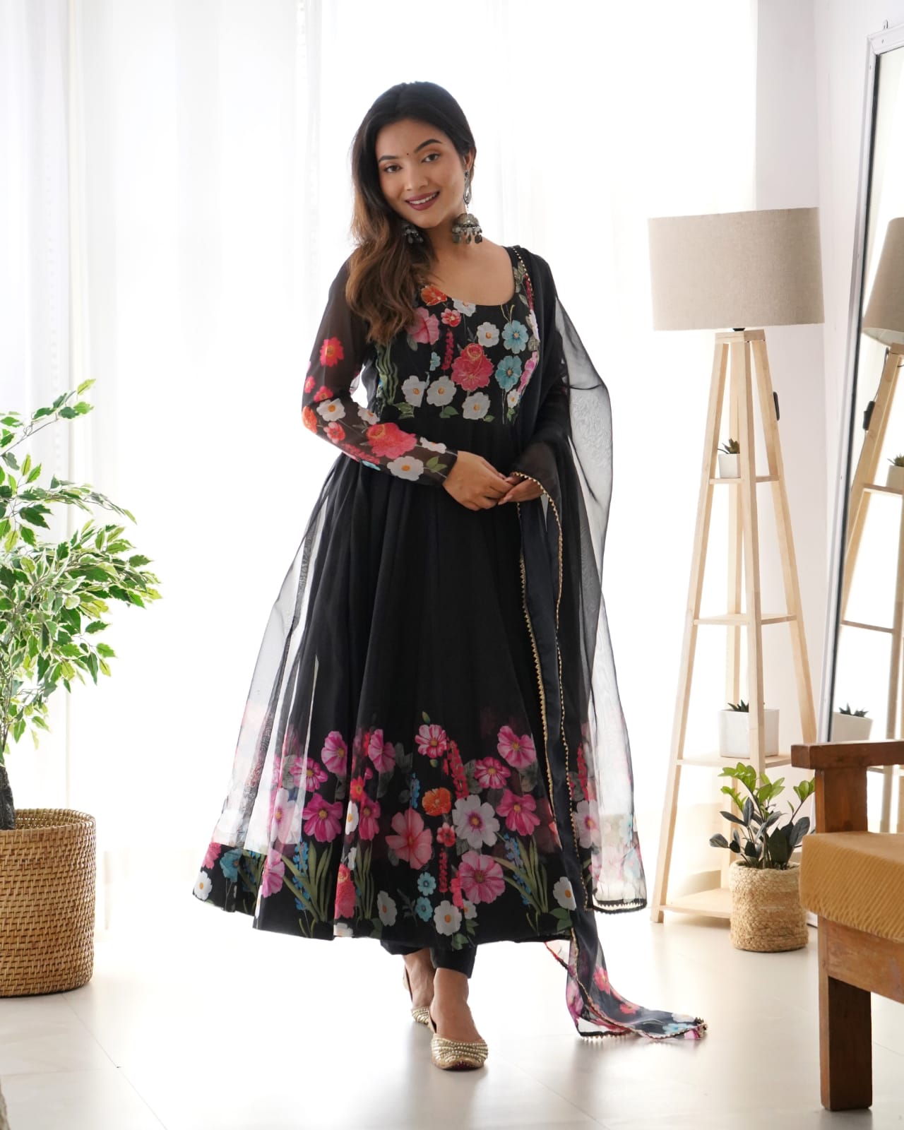 Dissemble Black Anarkali Suit Set