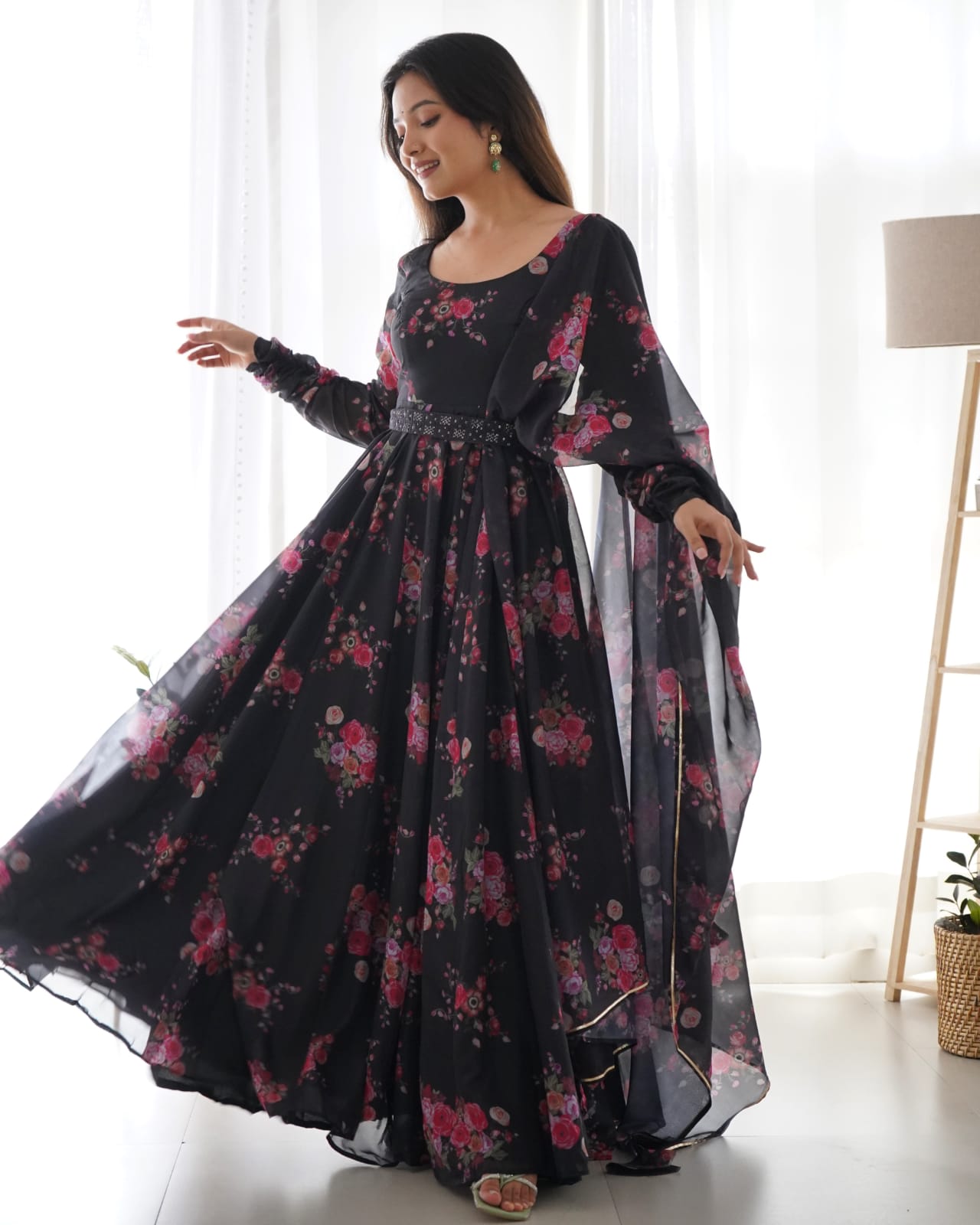 Preferable Black Anarkali Suit