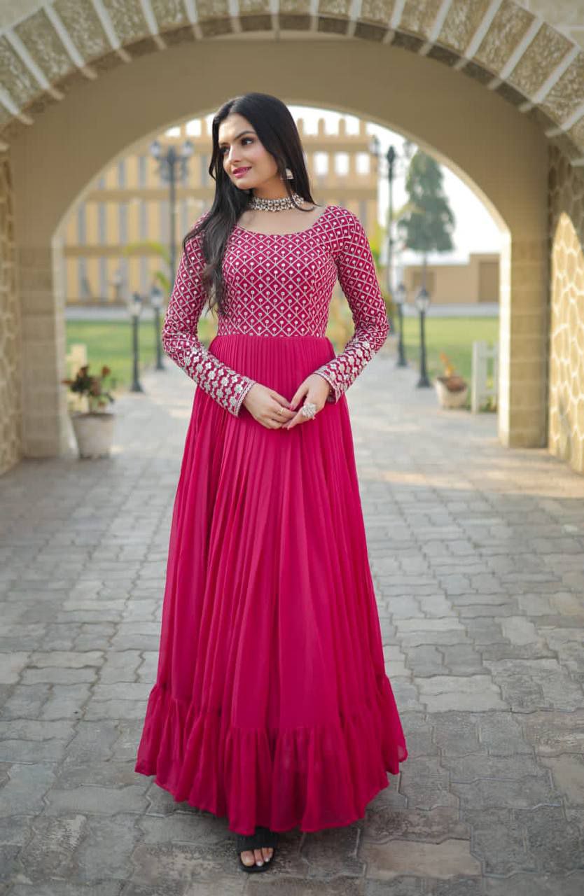 Mellifluous Pink Anarkali Set