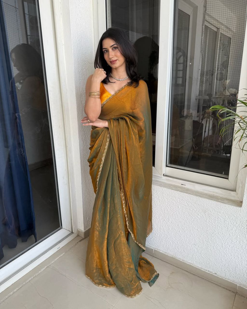 Premium Designer Fandy Soft Two Tone Shading Saree