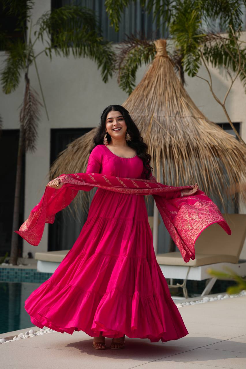 New Designer Premium Anarkali Suit Set