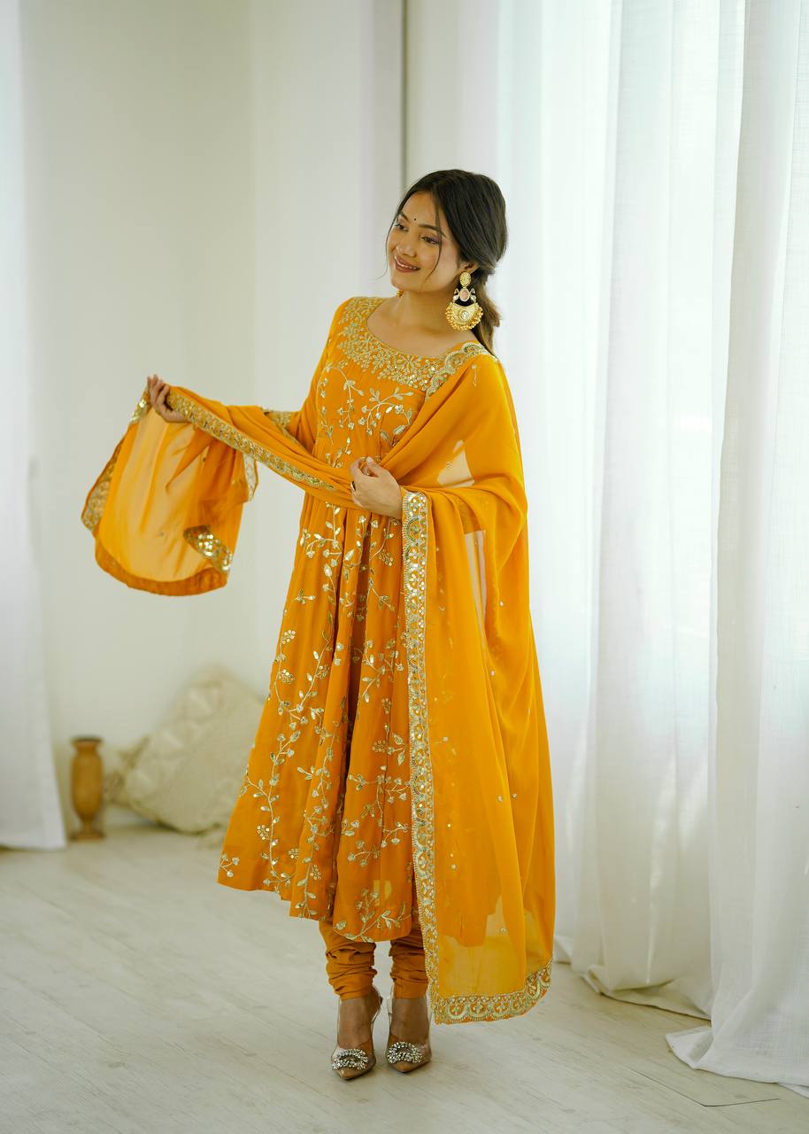 Red Beautiful Designer Anarkali Set