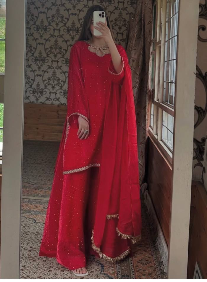 New Designer Premium Kurta With Sharara Set