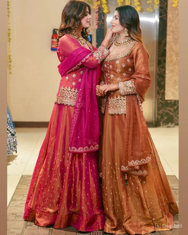 Luxurious New Premium Kurta With Lahenga Set